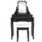 Modern Makeup Vanity Set with 10 LED Lights and 5 Storage Drawers and Comfortable Cushioned Stool, Mirror